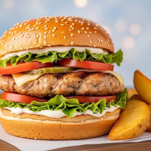 1_4lb Chicken Tower Burger