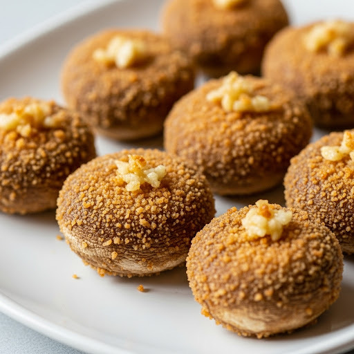 Breaded garlic mushrooms