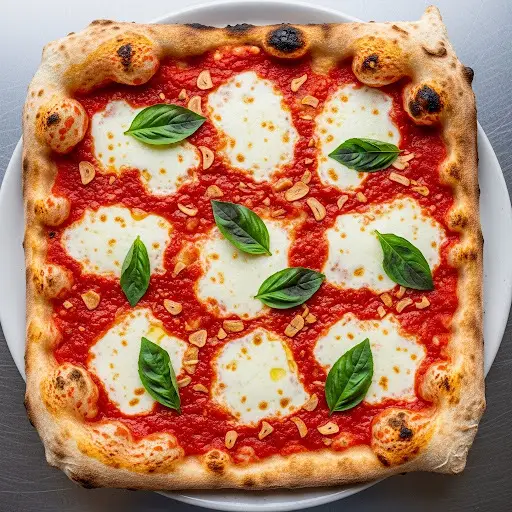 Garlic margherita pizza