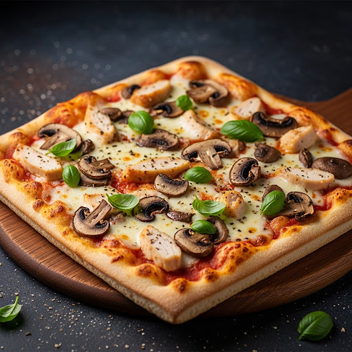 Pollo Funghi Pizza 1